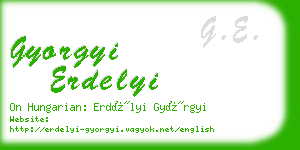 gyorgyi erdelyi business card